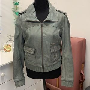 SuperDry Blake Bomber Leather Jacket